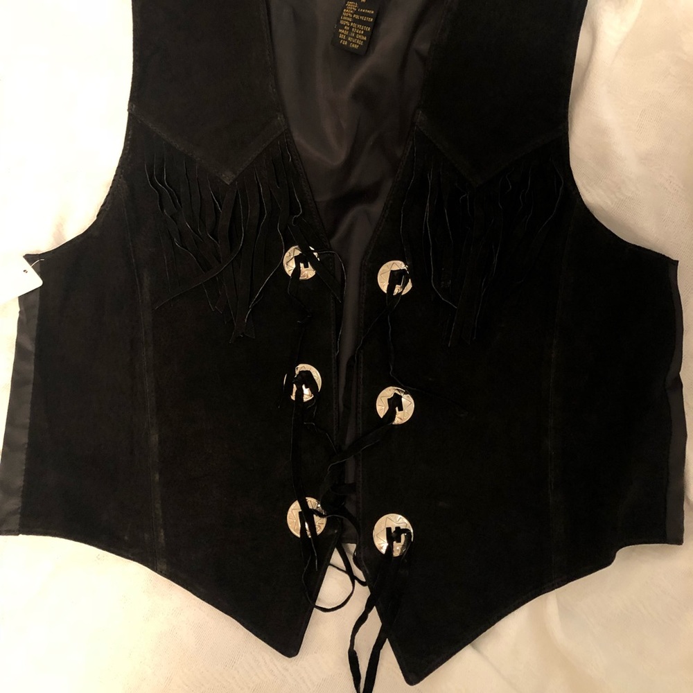 Suede & fringe Vest